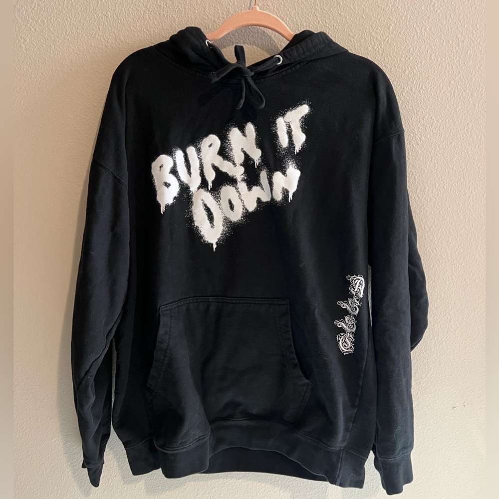 Anti Social Social Club Black 'Burn It Down' Hoodie